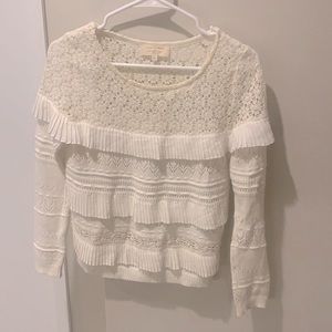 Sezane lace wool sweater